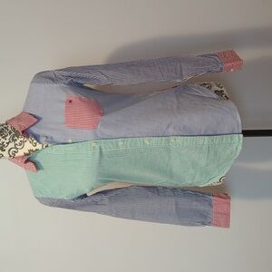 Tommy Hilfiger Colorblock Striped Button Down Shirt